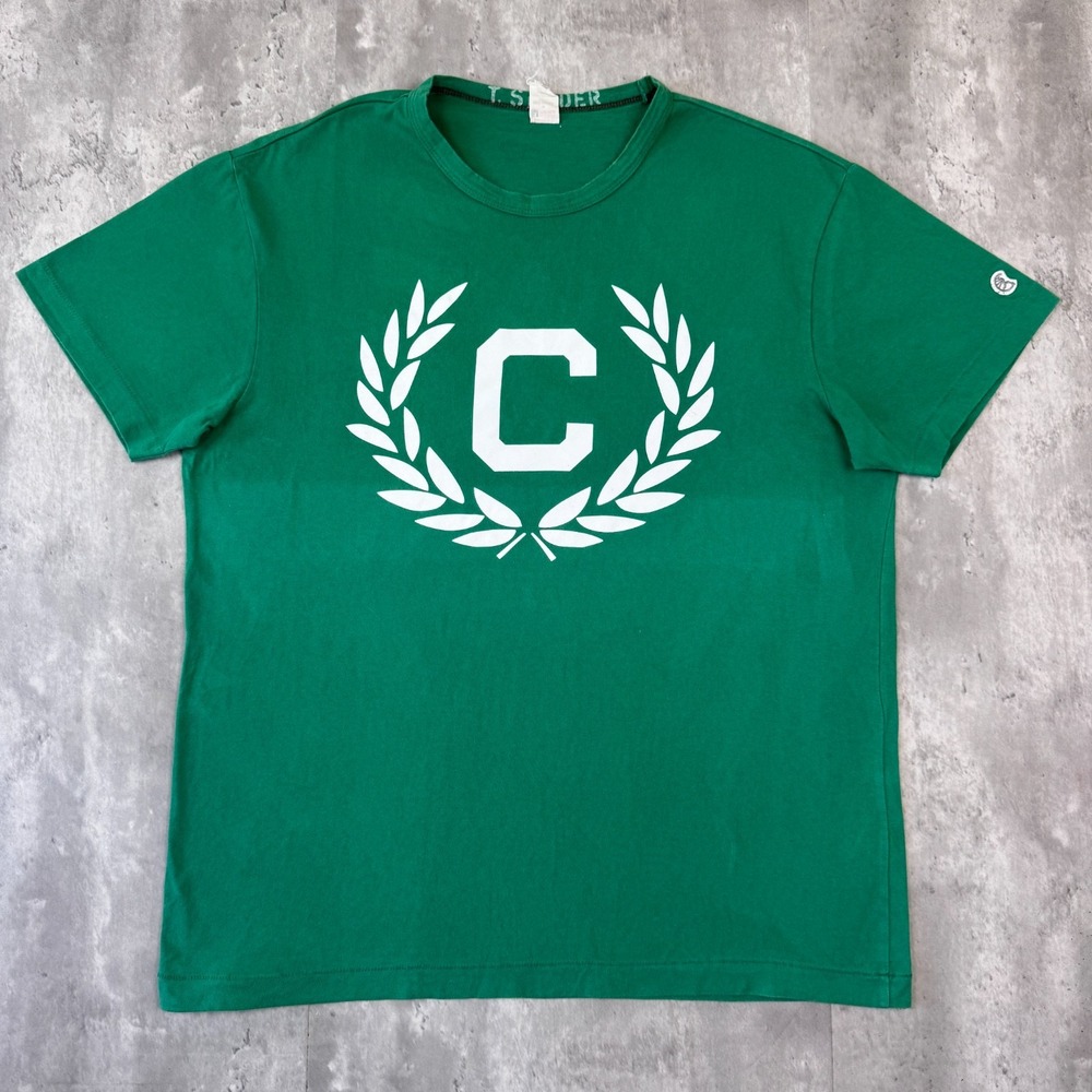 Champion Todd Snyder T-Shirt Mens L Green Laurel Varsity Made Canada Designer